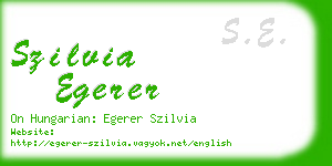 szilvia egerer business card